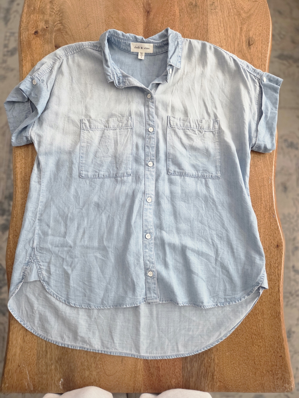 cloth & stone Light Chambray Button-Up Shirt